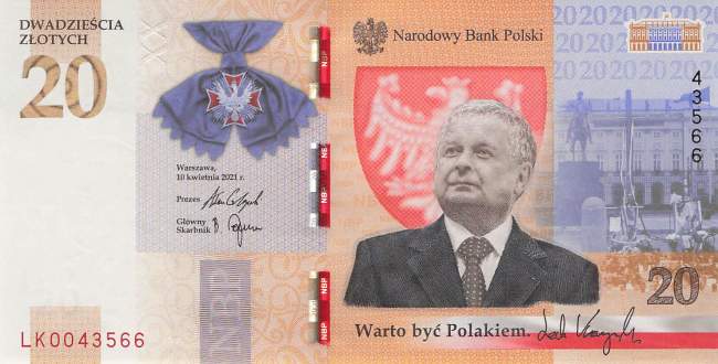 20 zloty 2021 Lech Kazynski